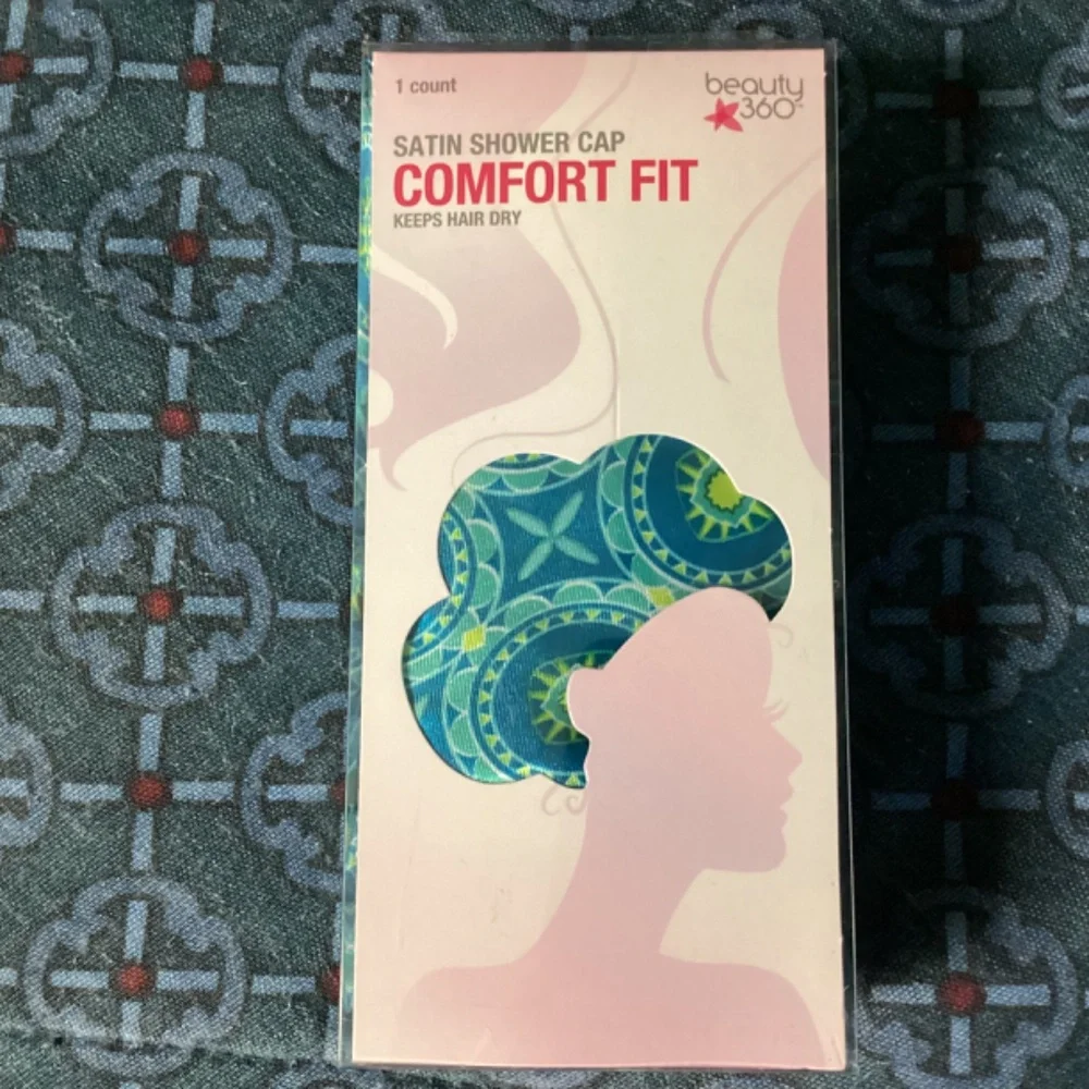 Beauty 360 Satin Shower Caps Comfort Fit & Size XL